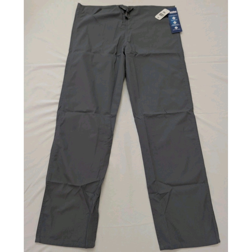 Landau Essentials Scrub Pants Unisex Small (up to 36") Drawstring Grey 7602 NWT